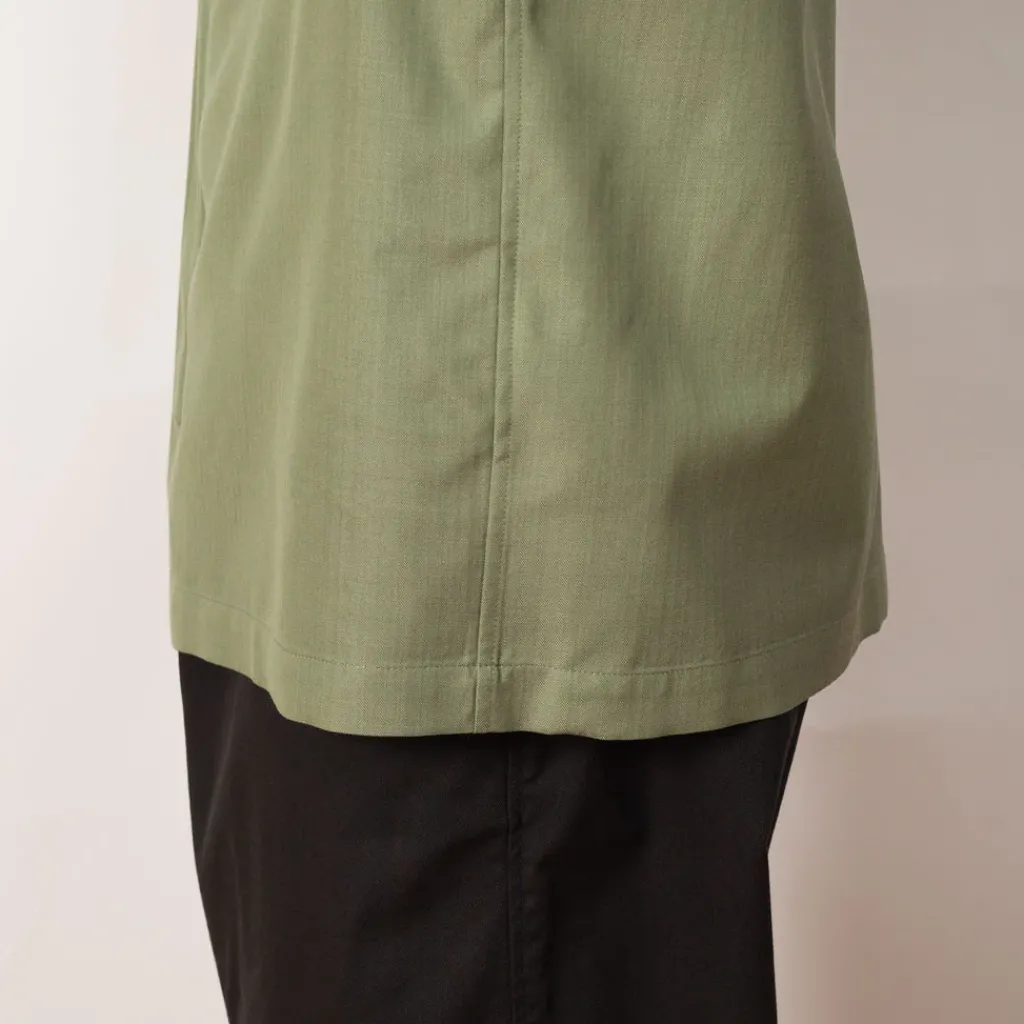 Shirts|Auralee Herringbone Overshirt - Olive