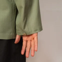 Shirts|Auralee Herringbone Overshirt - Olive