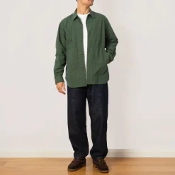 Jackets|Sage De Cret High Density Shirt Jacket - Olive