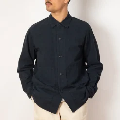 Jackets|Sage De Cret High Density Shirt Jacket - Navy
