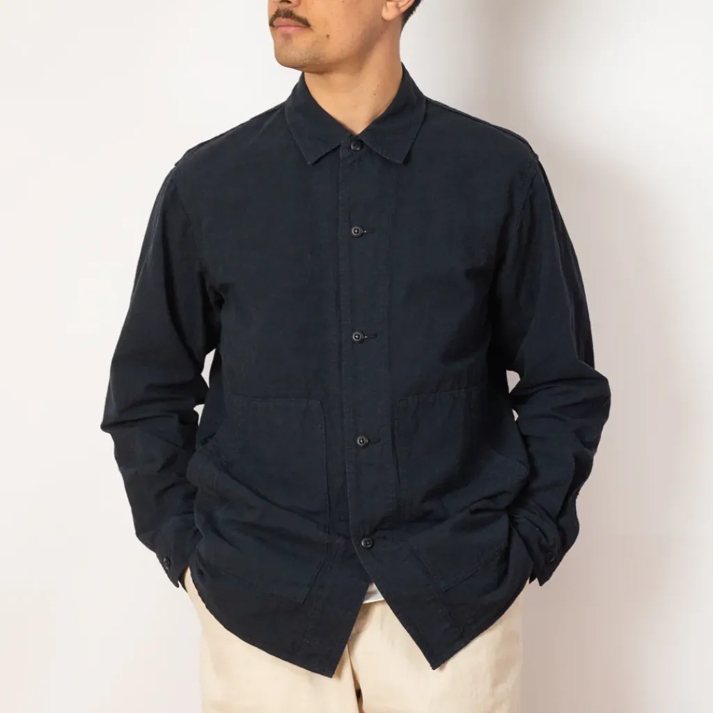 Jackets|Sage De Cret High Density Shirt Jacket - Navy