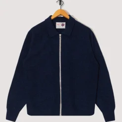 Knitwear|Howlin High Pressure Zip Knit - Navy Mix
