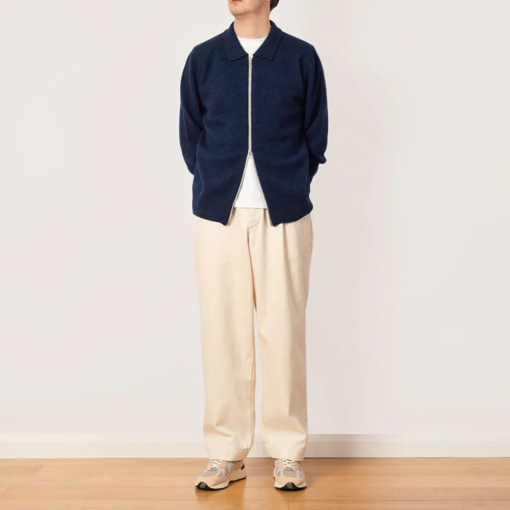 Knitwear|Howlin High Pressure Zip Knit - Navy Mix