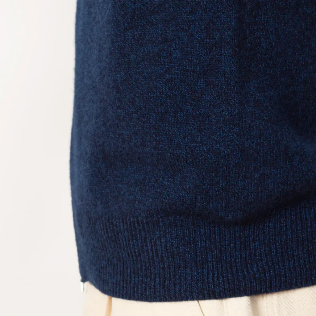 Knitwear|Howlin High Pressure Zip Knit - Navy Mix