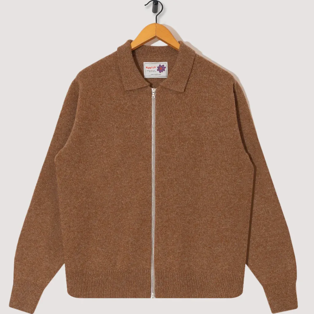 Knitwear|Howlin High Pressure Zip Knit - Nut Mix