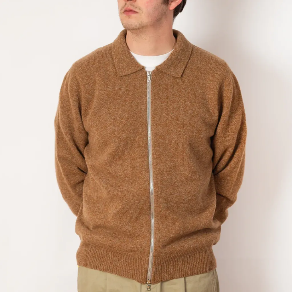 Knitwear|Howlin High Pressure Zip Knit - Nut Mix