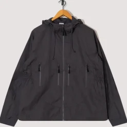 Jackets|Pop Trading Company Hooded O Jacket - Charcoal