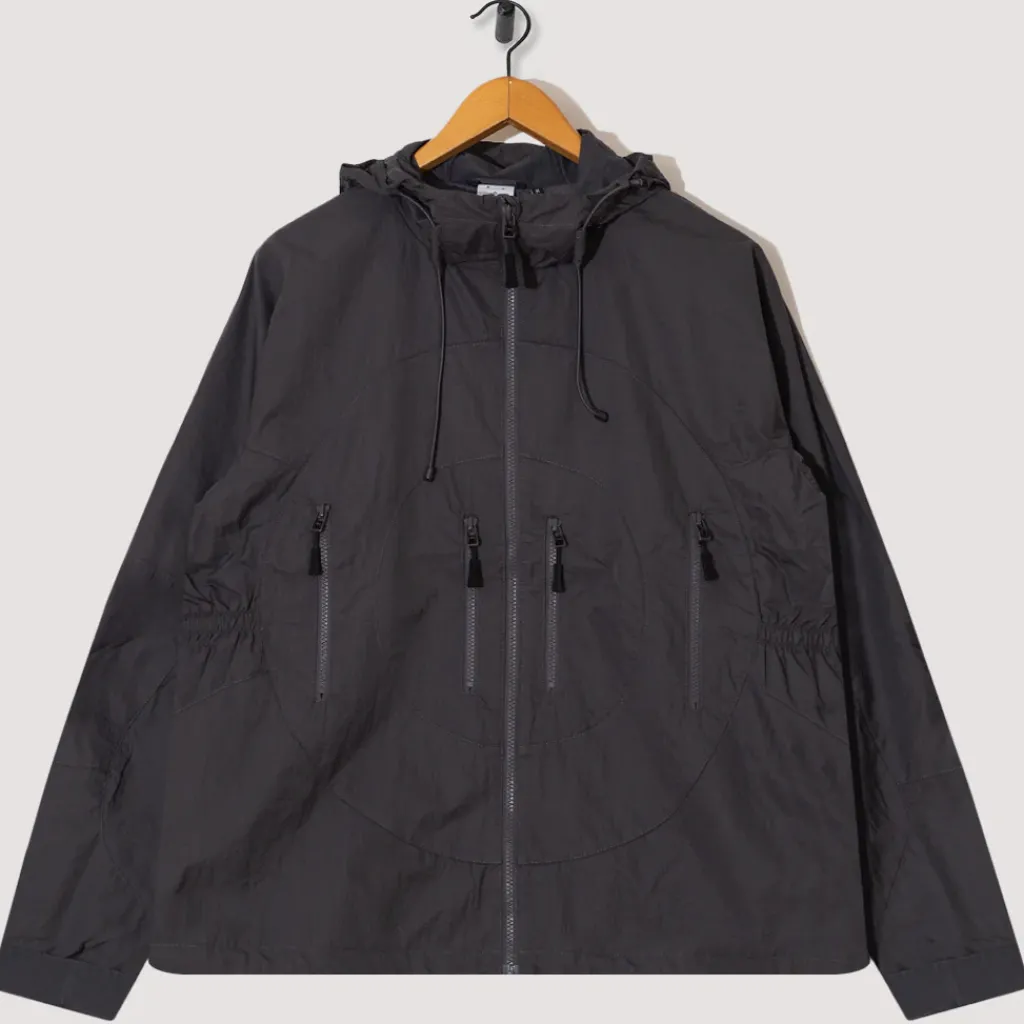 Jackets|Pop Trading Company Hooded O Jacket - Charcoal