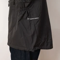 Jackets|Pop Trading Company Hooded O Jacket - Charcoal