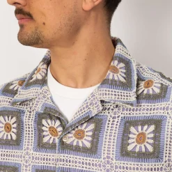 Shirts|NN07 Julio Crochet Shirt 5391 - Violet