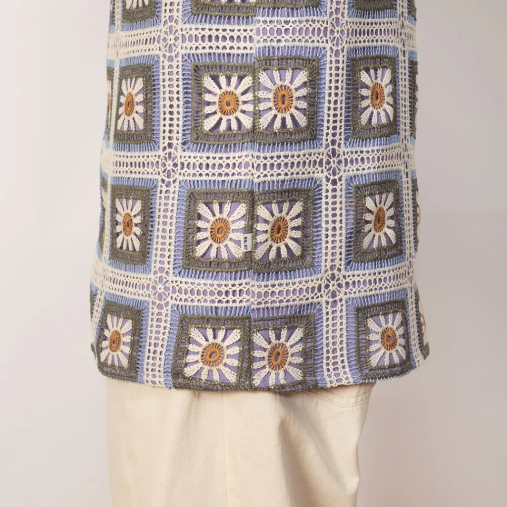 Shirts|NN07 Julio Crochet Shirt 5391 - Violet