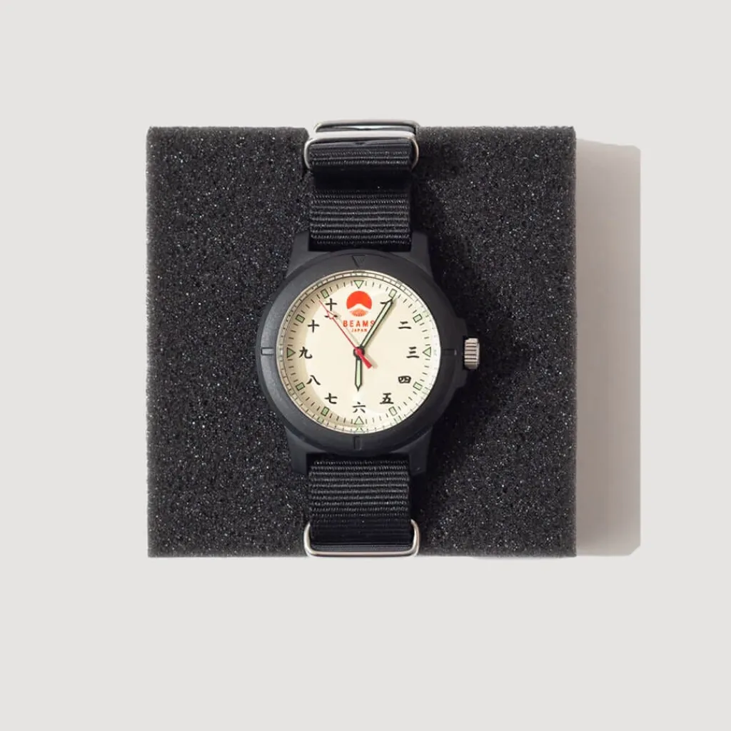 Watches|Beams Japan Kanji Watch - Black