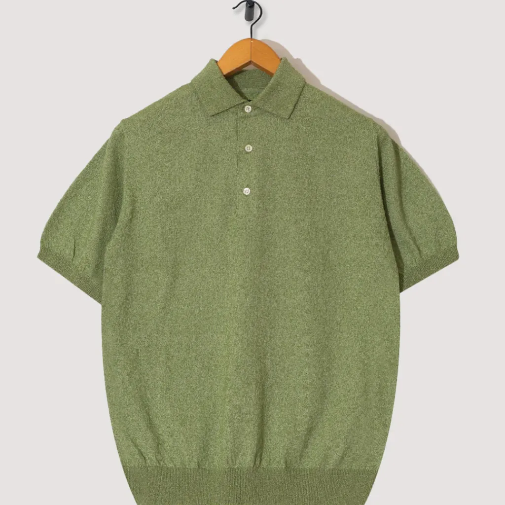 Knitwear|Beams Plus Knit Boucle Polo - Olive