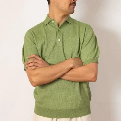 Knitwear|Beams Plus Knit Boucle Polo - Olive