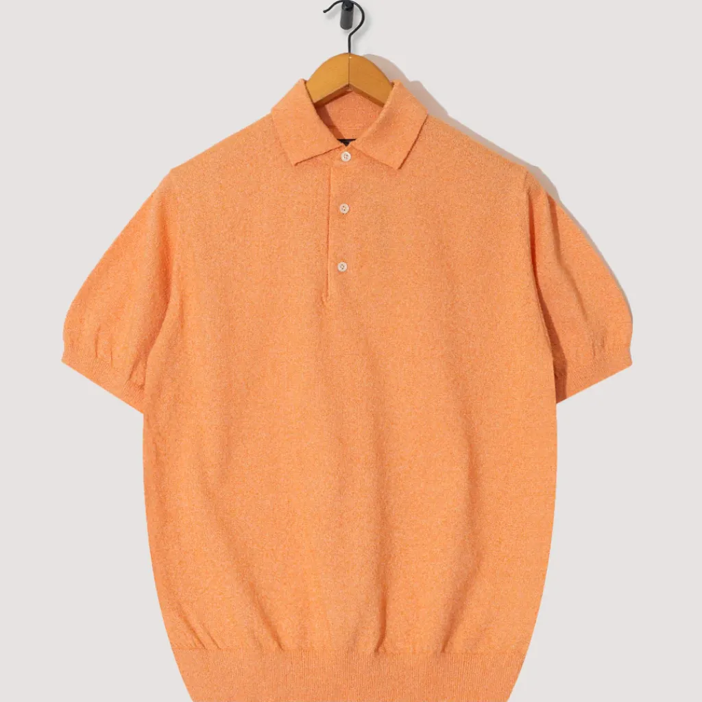 Knitwear|Beams Plus Knit Boucle Polo - Orange