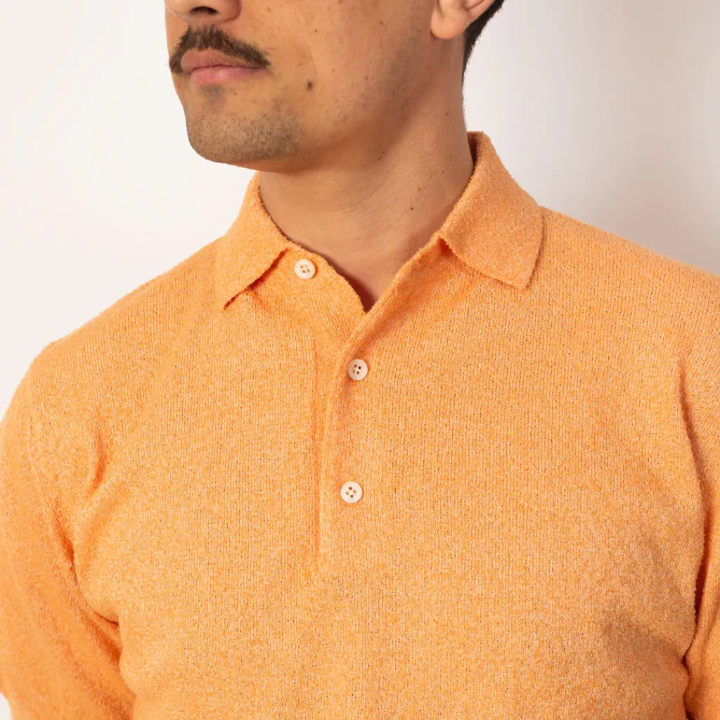 Knitwear|Beams Plus Knit Boucle Polo - Orange