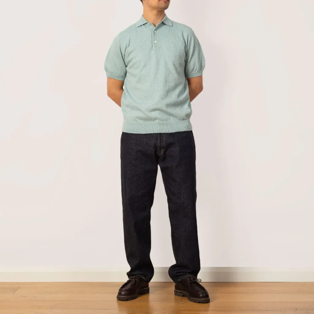 Knitwear|Beams Plus Knit Boucle Polo - Sax