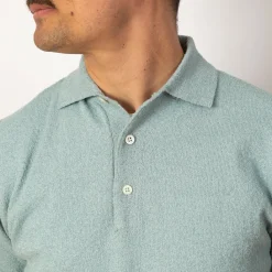 Knitwear|Beams Plus Knit Boucle Polo - Sax
