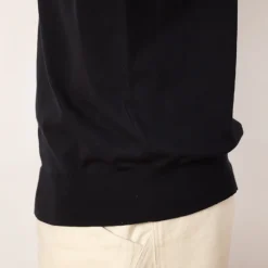 Knitwear|Auralee Knit Polo - Dark Navy