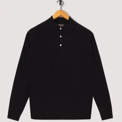 Shirts|Beams Plus Knit Polo 12G - Black