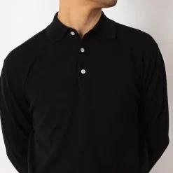 Shirts|Beams Plus Knit Polo 12G - Black