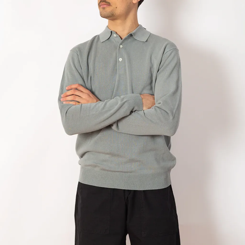Shirts|Beams Plus Knit Polo 12G - Ice Blue