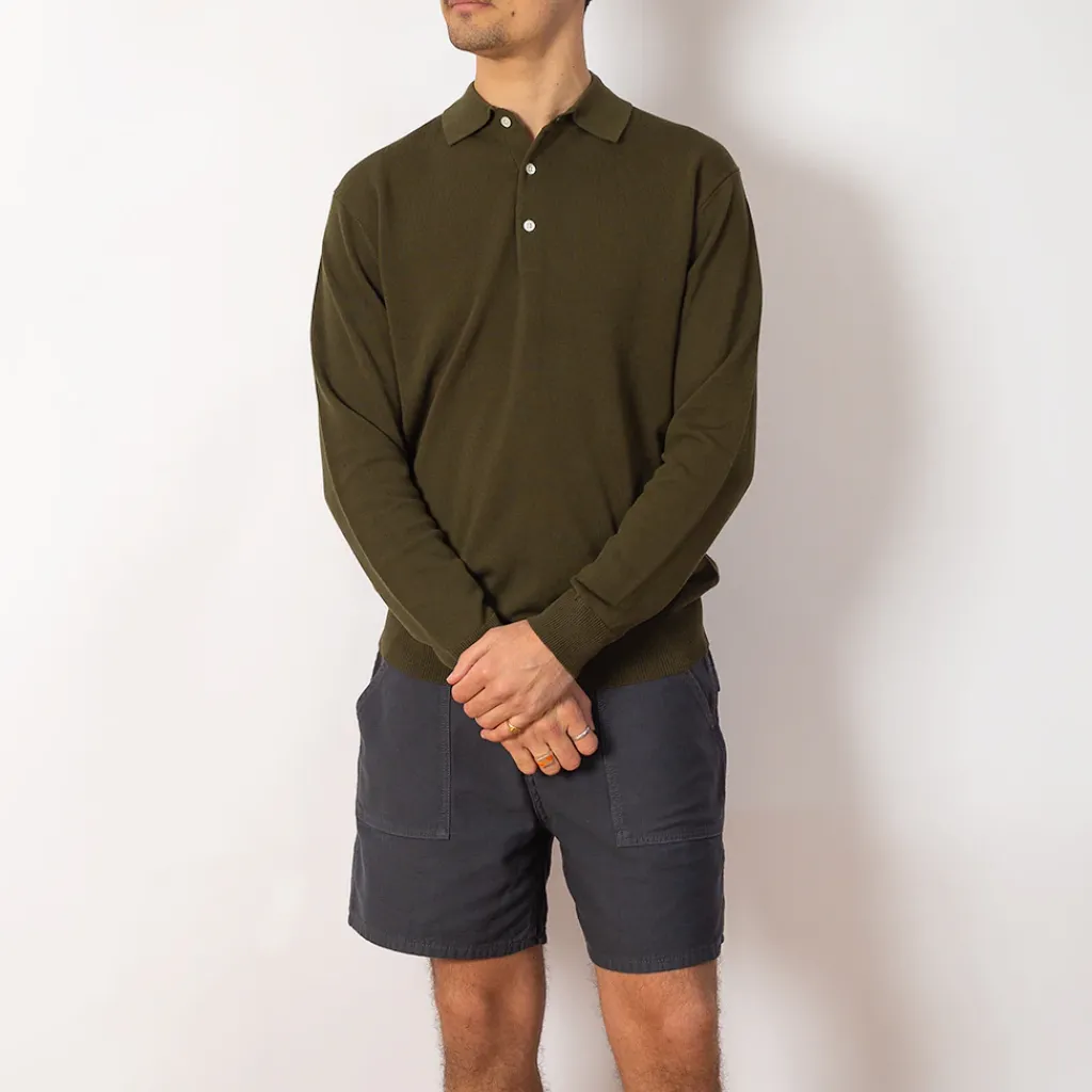 Shirts|Beams Plus Knit Polo 12G - Olive