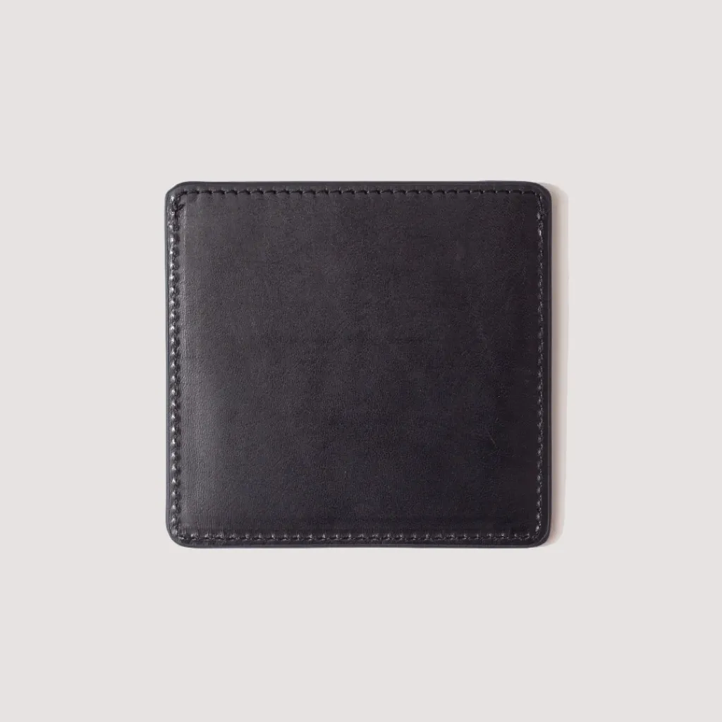 Wallets|Visvim Leather Card Case - Black