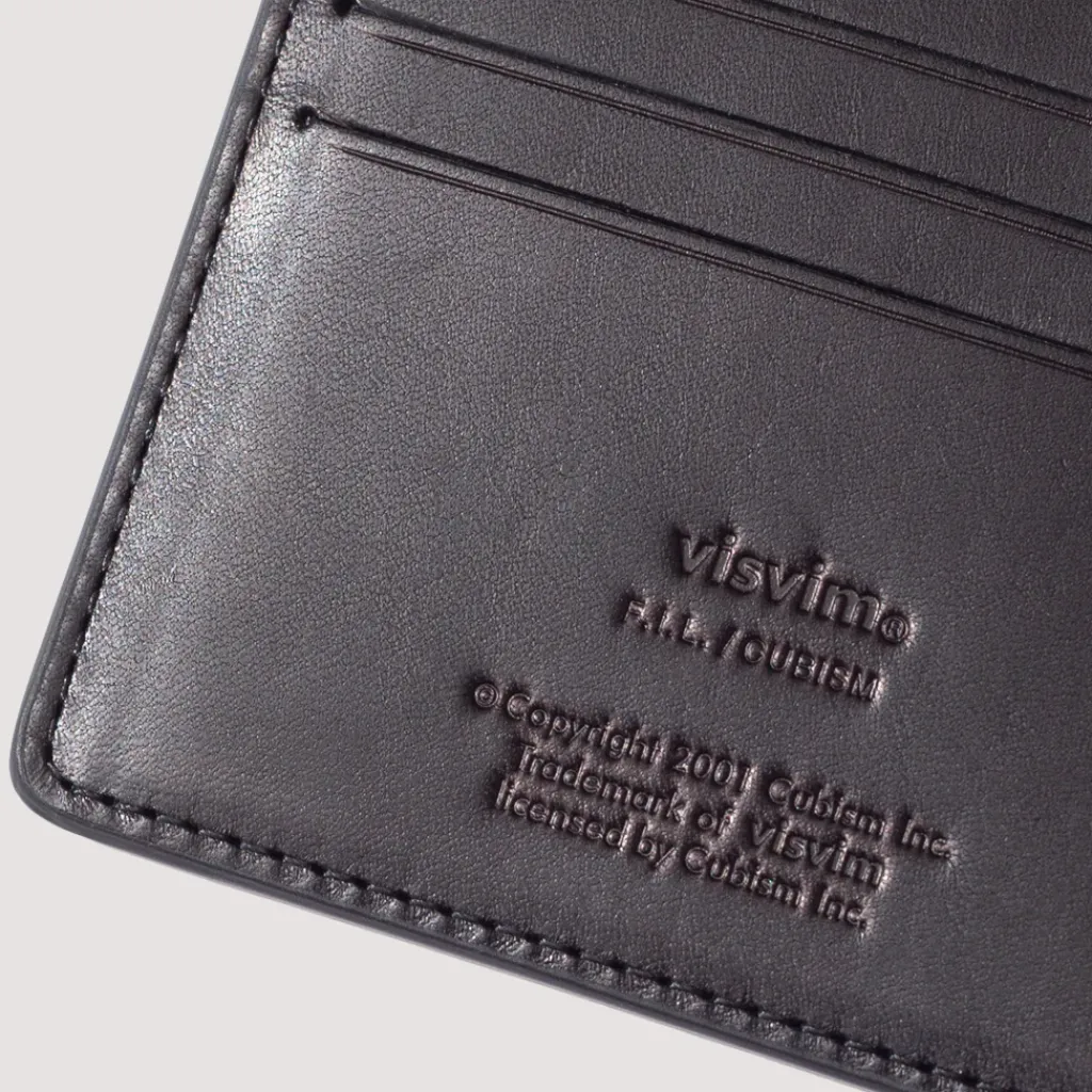 Wallets|Visvim Leather Card Case - Black