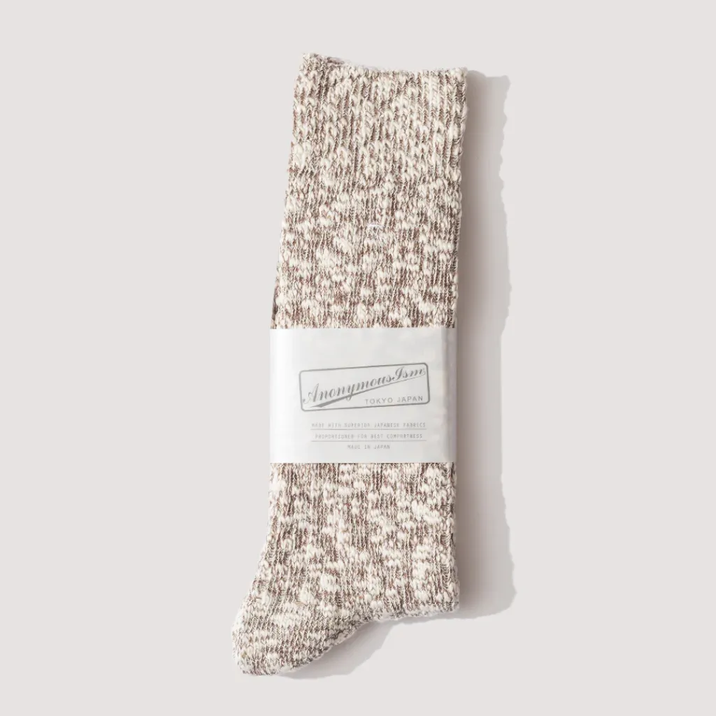 Socks|Anonymous Ism Light Weight Slub Crew - Beige