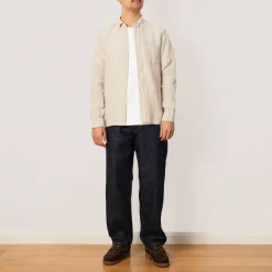 Shirts|Beams Plus Linen Chambray Shirt - Natural