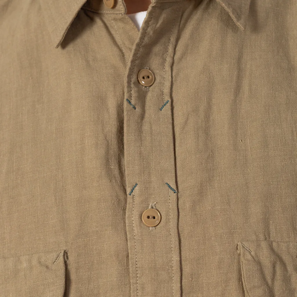 Shirts|Kapital Linen Clip Shirt - Beige