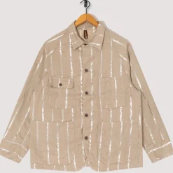 Jackets|Kapital Linen Glitter Phillies Stripe Cactus Coverall - Ecru