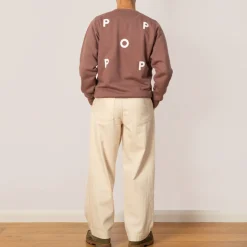 Sweatshirts|Pop Trading Company Logo Crewneck Sweatshirt - Mauve