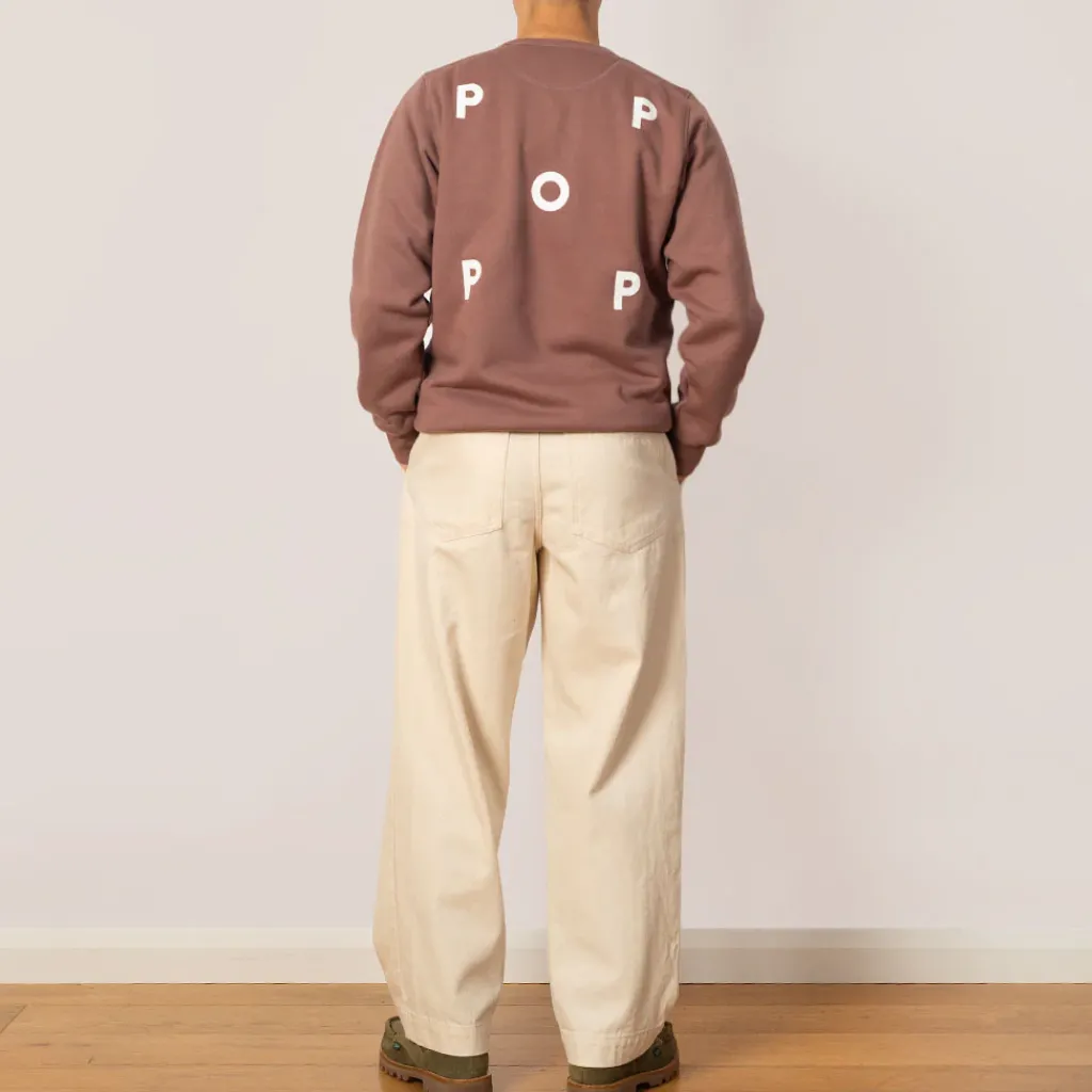 Sweatshirts|Pop Trading Company Logo Crewneck Sweatshirt - Mauve