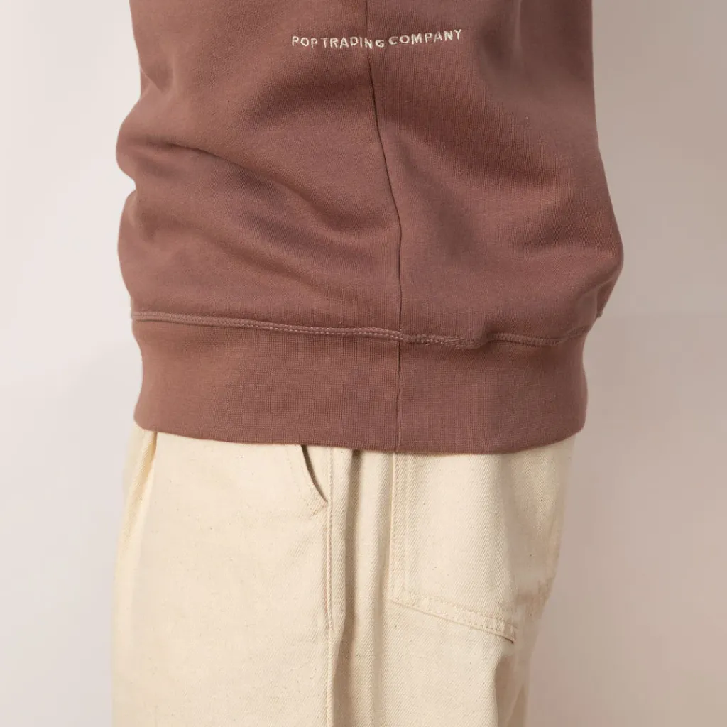 Sweatshirts|Pop Trading Company Logo Crewneck Sweatshirt - Mauve