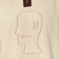 Shirts|Brain Dead Logo Head Pointelle Polo - Natural