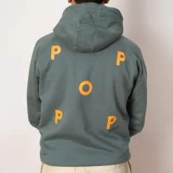 Sweatshirts|Pop Trading Company Logo Hooded Sweat - Stormy Sea