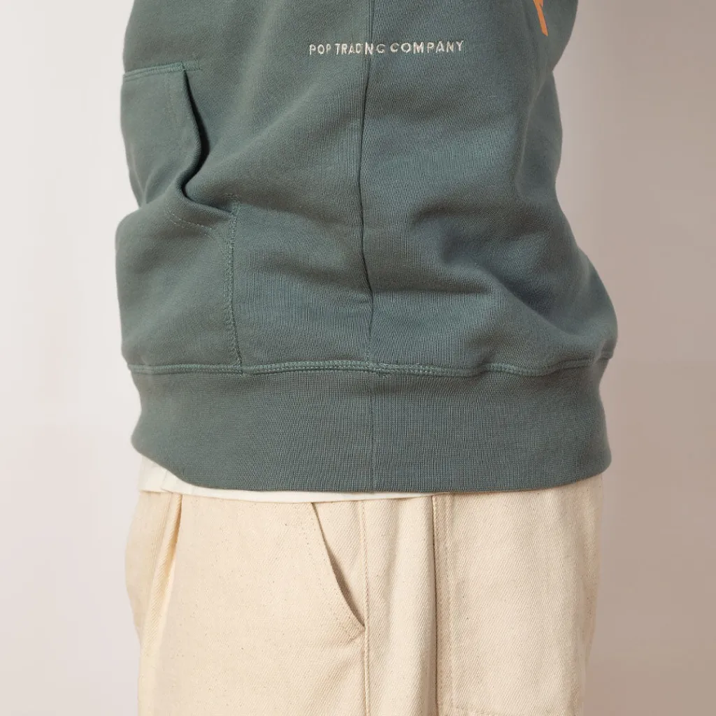 Sweatshirts|Pop Trading Company Logo Hooded Sweat - Stormy Sea