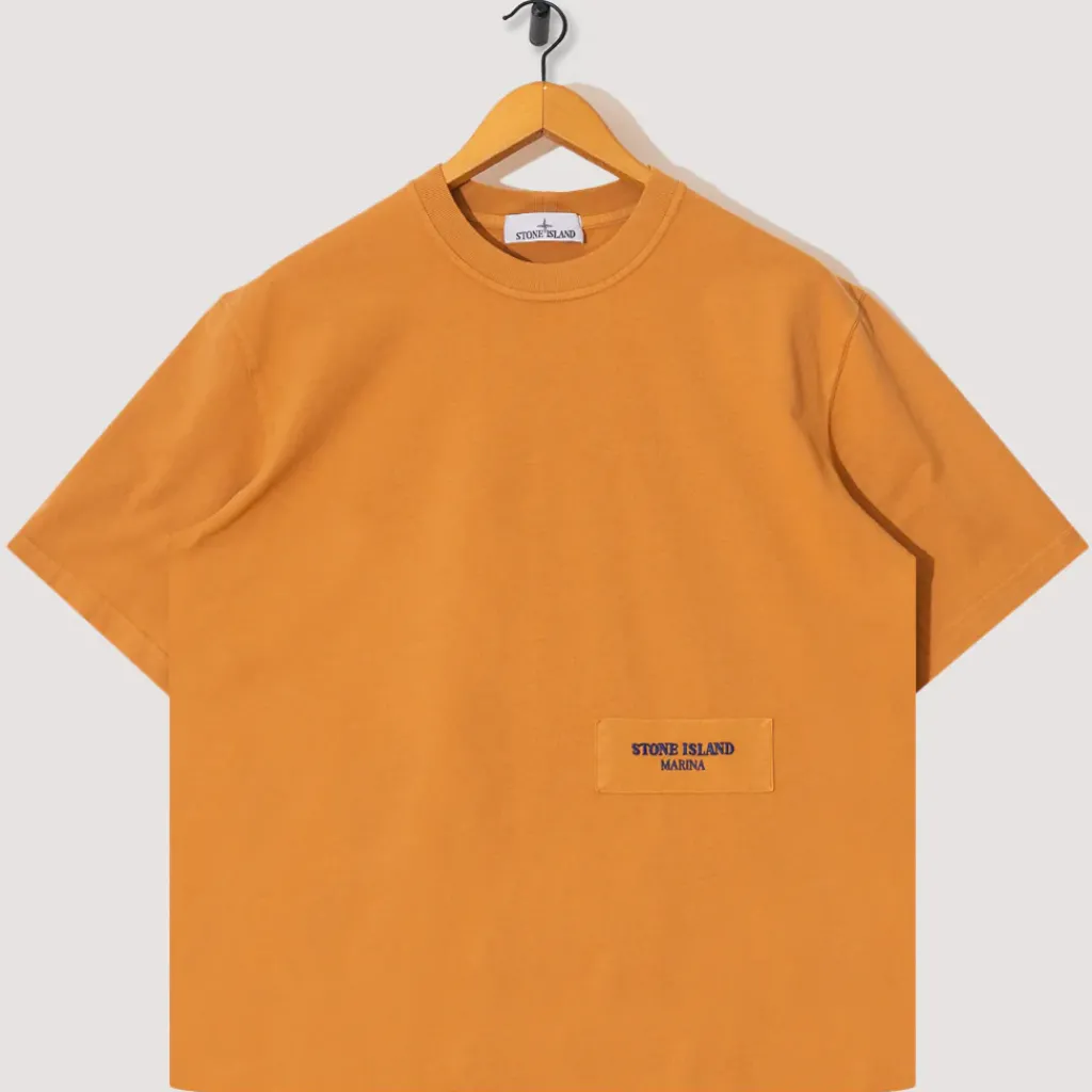 T-Shirts|Stone Island Marina Logo T-Shirt - Apricot (V003A)