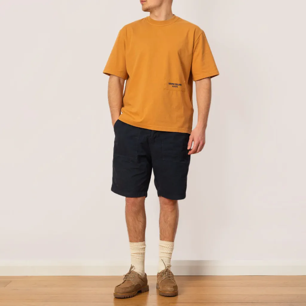 T-Shirts|Stone Island Marina Logo T-Shirt - Apricot (V003A)