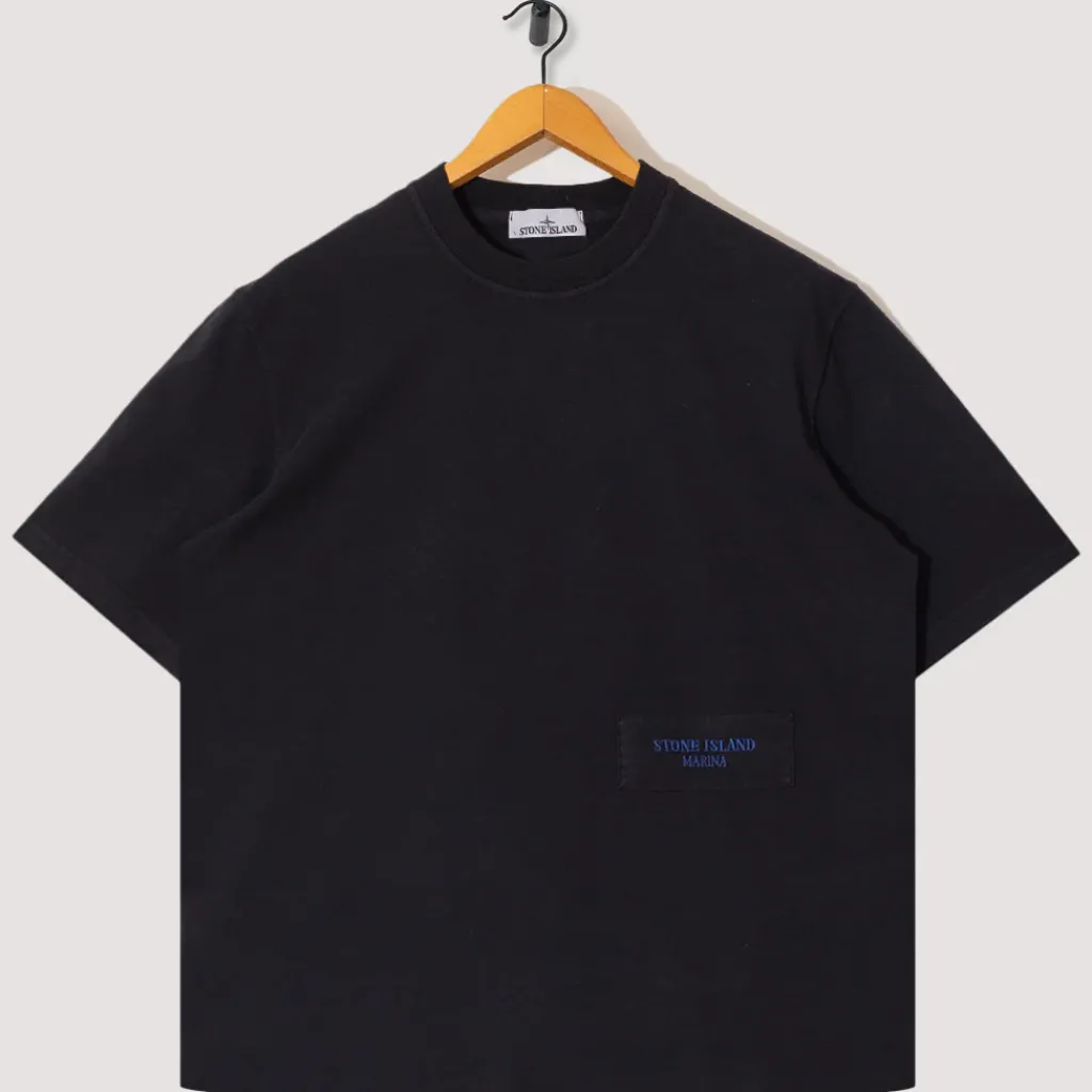 T-Shirts|Stone Island Marina Logo T-Shirt - Navy Blue (V0020)