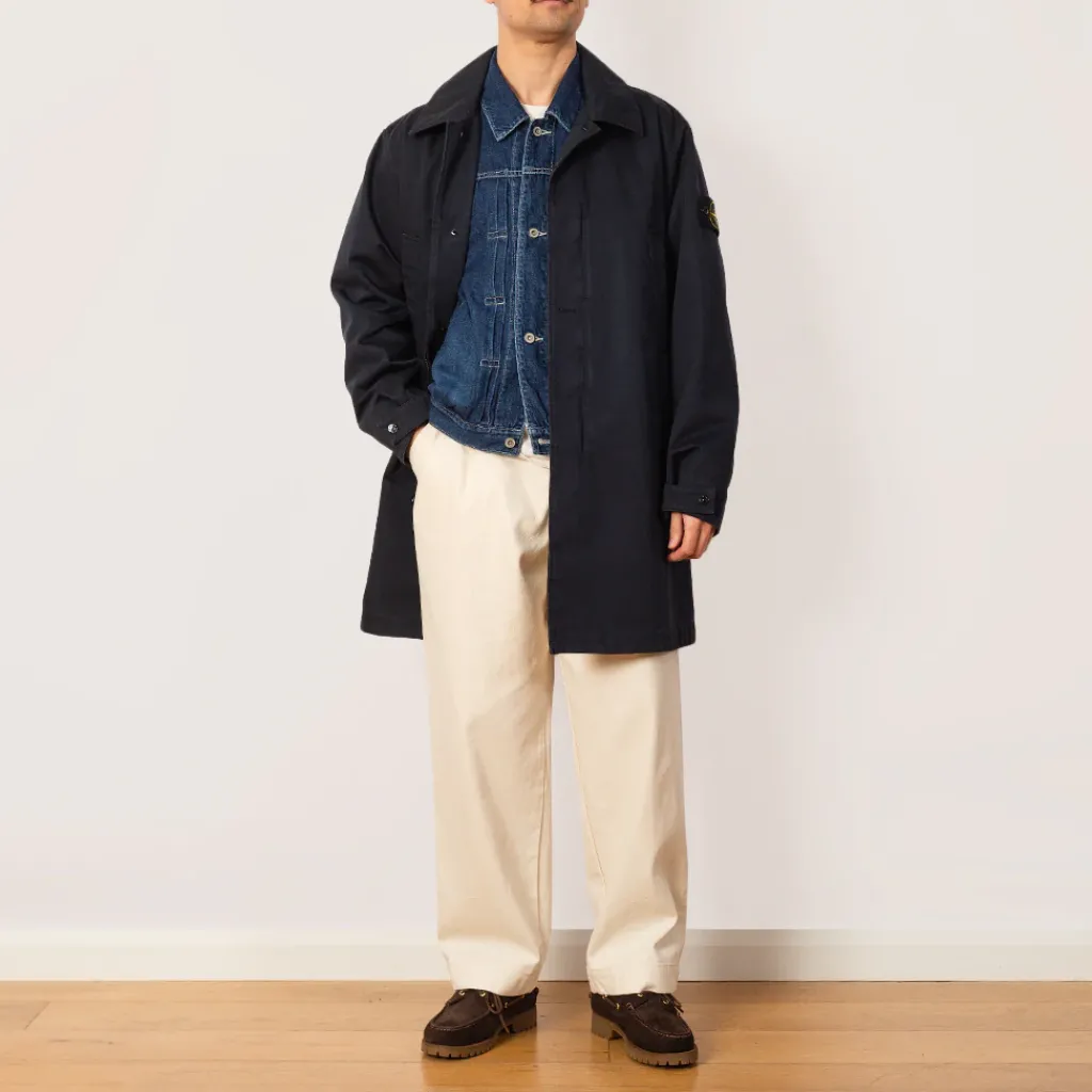 Jackets|Stone Island Long Mac - Navy Blue (V0020)
