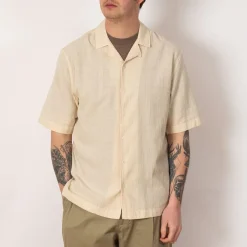 Shirts|Sunspel Loose Weave Check Shirt - Ecru
