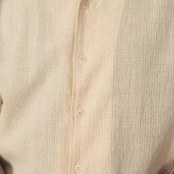 Shirts|Sunspel Loose Weave Check Shirt - Ecru