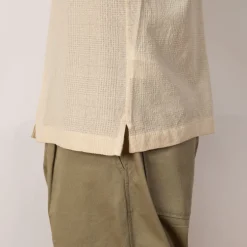 Shirts|Sunspel Loose Weave Check Shirt - Ecru