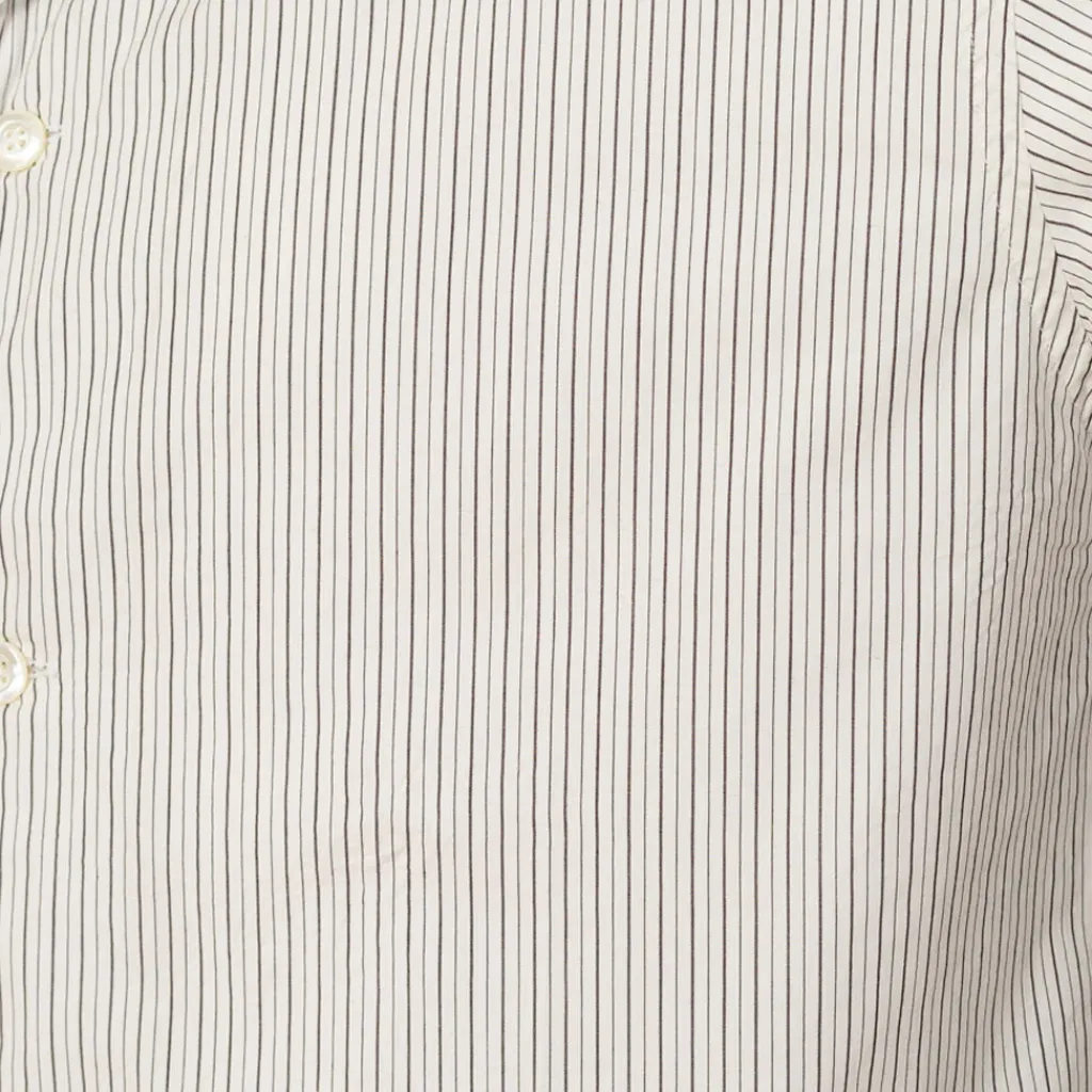 Shirts|Norse Projects Mads Poplin Stripe S/S Shirt - Ecru
