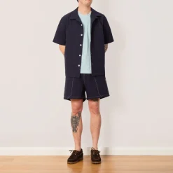 Shorts|Howlin Magic Short - Navy Seersucker