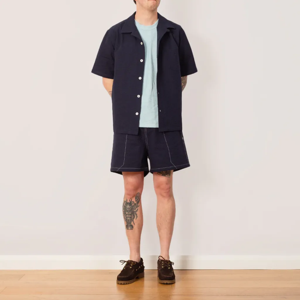 Shorts|Howlin Magic Short - Navy Seersucker