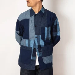 Jackets|Beams Plus MIL Chore Jacket - Indigo Patchwork